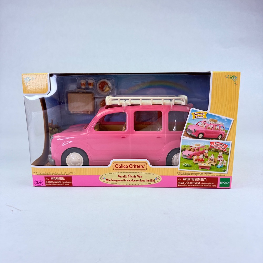 Calico Critters Family Picnic Van Pink Toy‎ Vehicle CC1910 New in Box